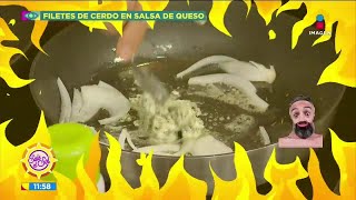 ¿Cómo hacer filetes de cerdo en salsa de queso  Sale el Sol [upl. by O'Hara]