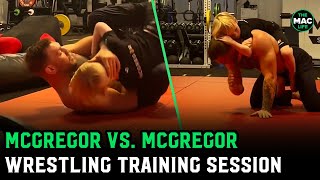 Conor McGregor vs Conor McGregor Jr Wrestling Training [upl. by Chane]