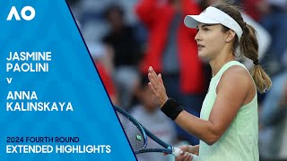 Jasmine Paolini v Anna Kalinskaya Extended Highlights  Australian Open 2024 Fourth Round [upl. by Navinod]