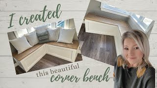 DIY CORNER BENCHBUILTIN BENCHKITCHEN NOOK [upl. by Iramo802]