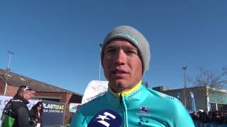 Magnus Cort Nielsen  interview at the start  KuurneBrusselKuurne 2018 [upl. by Eelac]