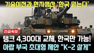 인도와 다른 이집트 한국산 K2 전차로 4300대 싹다 교체 [upl. by Solracsiul425]