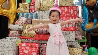 OPENING BIRTHDAY PRESENT SURPRISE AFTER SCHOOL  ABI GOT FOR HER 4TH BIRTHDAY 2018 [upl. by Ronym]