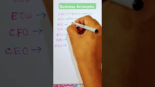 Business Acronyms 🔥👑 english acronyms  vocabulary education esl [upl. by Ahsikyw475]