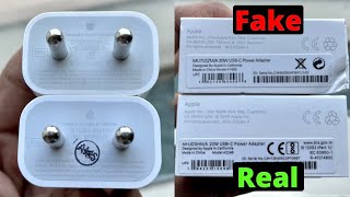 Original vs Fake Apple iPhone Charger  Apple 20W USBC Power Adapter Original vs Fake in Hindi [upl. by Ayikahs]