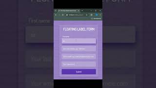 CSSOnly Floated Labels Form Tutorial  Easy amp Stylish Form Design [upl. by Nylrehs]