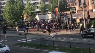 Beerschot fans attacked by Royal Antwerp hooligans 13 08 2017 [upl. by Ashjian]