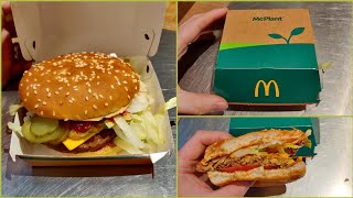 The NEW McDonalds McPlant Vegan Plant Based Burger [upl. by Anatak]