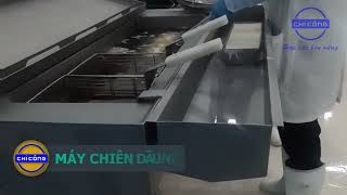 Máy chiên dầu nước máy chiên tôm cá hải sản các loại bếp chiên dầu nước frying machine [upl. by Nicolle882]