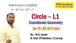 Circle  L 1  Centre Radius Form of a Circle  Coordinate Geometry [upl. by Canotas]