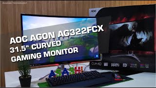 AOC Agon AG322FCX  315“ Curved Gaming Monitor Overview [upl. by Nedroj597]