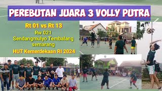 Kejuaraan Volly Putra HUT RI 2024 RW 021 Sendangmulyo Tembalang Semarang [upl. by Gent]