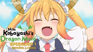 Miss Kobayashis Dragon Maid  Ep1 ¡Tohru la sirvienta más fuerte de la historia español latino [upl. by Malliw908]