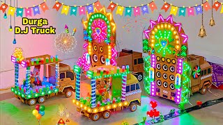 DIY Mini DJ Gauri Ganpati Trolley Big DJ Truck  Durga Pooja DJ Loading New Kaali Visarjan DJ Truck [upl. by Nirtak]