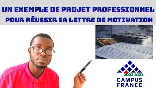 Campus France  voici un bon exemple de projet professionnel [upl. by Beffrey705]