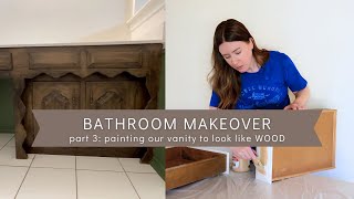 BATHROOM MAKEOVER  Part 3 Vanity Transformation [upl. by Ecyt]