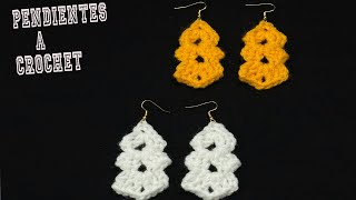 PASO A PASO PARA TEJER ARETES A CROCHET [upl. by Nimajneb]