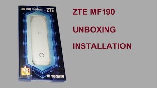 ZTE MF190 UNBOXING AND HOW TO INSTALL SOFTWARE [upl. by Naerb]