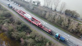 Millbrook Power Station transformer delivery and construction flyby including substation site [upl. by Amsab]