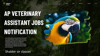 AP veterinary assistant jobs today latest updates 2024  ap veterinary assistant jobs notification [upl. by Albion58]