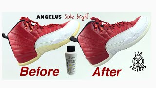 How to brighten soles Jordan 12 restoration with Angelus Sole Bright [upl. by Guenzi]