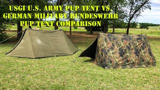 USGI Pup TentGerman Flecktarn “Bundeswehr” Pup Tent Comparison [upl. by Gonzalo]