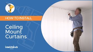 How to Install Ceiling Mount Curtains [upl. by Iknarf857]