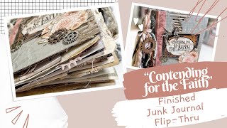 “Contending for the Faith” Junk Journal Flip Thru  ByTheWell4God  Bible Journaling [upl. by Trebbor946]