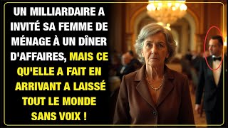 Milliardaire invite sa femme de ménage à un dîner daffaires et son arrivée laisse tous sans voix [upl. by Latsyk]