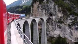 Riding the train over the Landwasser viaduct 01 [upl. by Defant628]