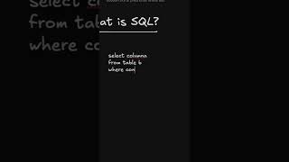 Mastering SQL Query Is Easier Than You Think  database shorts sql coding [upl. by Rbma]