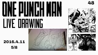 One Punch Man Yūsuke Murata Live Drawing  48 Ink Illustation Cap611 2016411 Part58 [upl. by Itsa878]