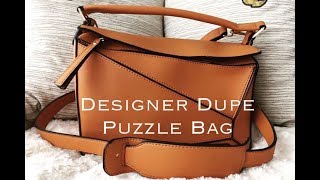 Affordable Designer Inspired Puzzle Bag  Unwrapping  Reveal  What fits [upl. by Milde]