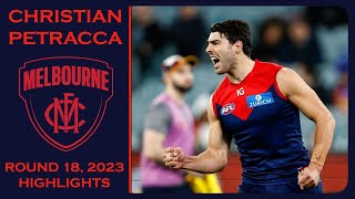 Christian Petracca Highlights  Round 18 2023 [upl. by Zurn]