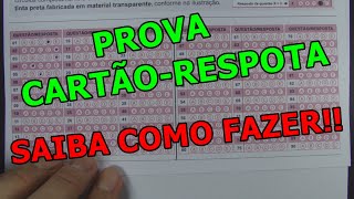 PROVA E CARTÃORESPOSTA COMO FAZER UMA PROVA [upl. by Lesiram319]