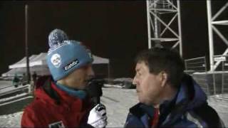 Skisprung TV  Gregor Schlierenzauer interviewt Dirk Thiele  04122009 nach der Qualifikation [upl. by Trainer]