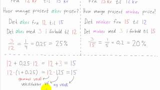 Matematikk 1P  045  Prosentvis økning og nedgang [upl. by Maire191]