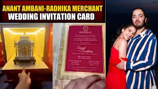 Anant Ambani Wedding Invitation Card Unboxing Video  Anant Ambani And Radhika Merchant Wedding Card [upl. by Saalocin]