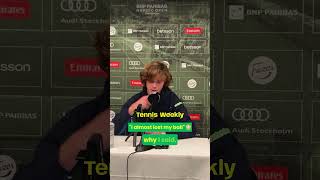 Andrey Rublev almost lost one of his balls 😳 rublev andreyrublev tennis atp [upl. by Debora]