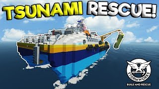 INSANE TSUNAMI RESCUE MISSION  Stormworks Gameplay  Sinking Ship Survival Update [upl. by Leilamag]