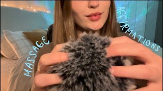 ASMR 30 minutes of fluffy mic head massage with hand movements amp affirmations🦋 [upl. by Flanna]