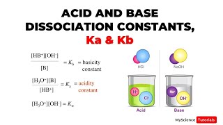 Acid and Base Dissociation Constants Ka amp Kb and Calculations [upl. by Nipha]