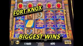 Cleopatra Fort Knox Slot Machine Biggest Wins [upl. by Nnairol591]