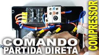 Comando de partida direta  Motor Trifásico de um compressor [upl. by Aramot]