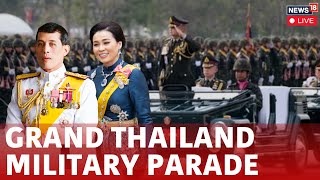 Thailand Military Parade Live Updates  King Maha VajiralongkornQueen Suthida Lead The Parade N18G [upl. by Vtarj315]