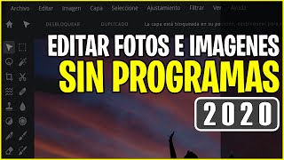 COMO EDITAR FOTOS E IMÁGENES SIN PROGRAMAS EN PC  LAPTOP  2020  GRATIS [upl. by Klemens]