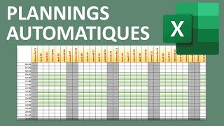 Créer des calendriers et plannings automatiques avec Excel [upl. by Aleet]