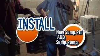 ATLANTIC DRAIN  How to install SUMP PIT Basin and install Sump Pump proper [upl. by Pompei]