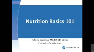 Nutrition basics [upl. by Enihsnus]