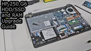 HP 250 G6 HDDSSD and RAM Upgrade Guide [upl. by Cormac]